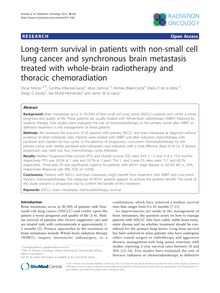 Long-term survival in patients with non-small cell lung cancer and synchronous brain metastasis treated with whole-brain radiotherapy and thoracic chemoradiation