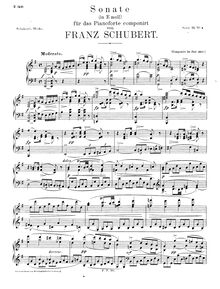 Partition complète, Piano Sonata No. 6 en E minor, Schubert, Franz par Franz Schubert