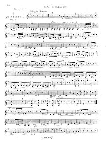 Partition violon 2, corde quintette No.6, Op.19, Onslow, Georges