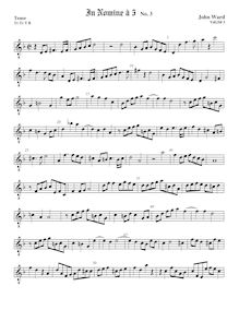 Partition ténor viole de gambe, octave aigu clef, 5 en Nomines a 4