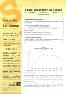 Statistics in focus. Population and social conditions No 15/2000. Social protection in Europe
