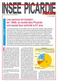 Les seniors et l emploi : En 1999, la moitié des Picards ont cessé leur activité à 57 ans