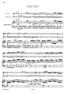 Partition de piano, 3 Piano Trios, Various:F majorD majorB♭ major par Joseph Haydn
