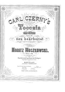 Score, Toccata, Op.92, Czerny, Carl