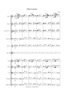 Partition complète, Concerto per hautbois, E♭, Bellini, Vincenzo