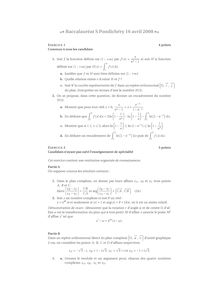 Sujet du bac S 2008: Mathématique Spécialité