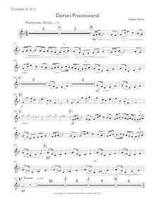 Partition trompette 2 (en B?), Dorian Processional pour Brass chœur