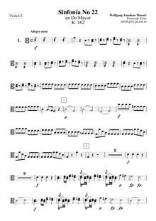 Partition viole de gambe, Symphony No.22, C major, Mozart, Wolfgang Amadeus