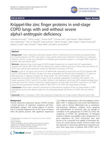 Krüppel-like zinc finger proteins in end-stage COPD lungs with and without severe alpha1-antitrypsin deficiency