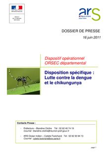 Disposition spécifique : Lutte contre la dengue et le chikungunya