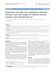 Respiratory syncytial virus outbreak in neonatal intensive care unit: Impact of infection control measures plus palivizumab use