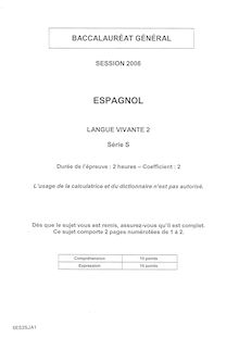 Sujet du bac S 2006: Espagnol LV2
