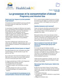 La grossesse et la consommation d alcool - Pregnancy and Alcohol ...