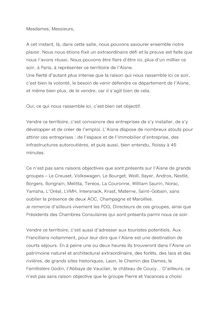 Soirée du Trianon - 3 octobre 2011 - Discours du Président