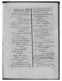 Partition , Act , Scenes 3 through 6., Le Huron, Grétry, André Ernest Modeste