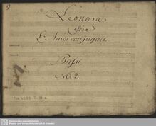 Partition violoncelles / Basses (copy 2), Leonora, Leonora, ossia L’amore conjugale ; Leonore