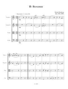 Partition , Berceuse,  No.5 en F major, F major, Rondeau, Michel