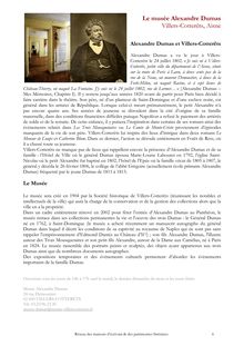 Alexandre Dumas - Dossier de presse -  Réseau Maisons ecrivains ...