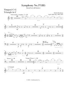 Partition timbales, Symphony No.37, D major, Rondeau, Michel par Michel Rondeau