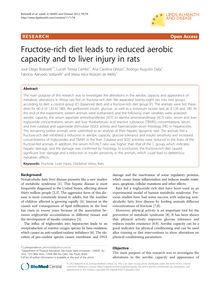 Fructose-rich diet leads to reduced aerobic capacity and to liver injury in rats