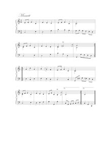 Partition Minuett,  en C Major, Lesson in C Major, C major, Edmund, William