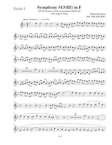 Partition violons I, Symphony No.13  Chistmas Symphony , F major