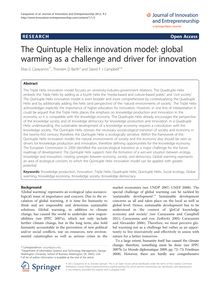 The Quintuple Helix innovation model: global warming as a challenge and driver for innovation