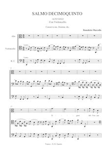 Partition Psalm 15, Estro poetico-armonico, Parafrasi sopra li primi (e secondi) venticinque salmi