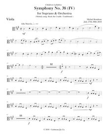 Partition altos, Symphony No.38  Children s Lullabies , E major par Michel Rondeau