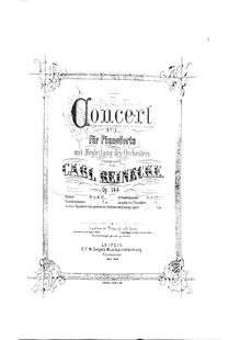 Partition , Satz: Allegro, Piano Concerto No.3, Op.144, Concert No.3 für Pianoforte mit Begleitung des Orchesters