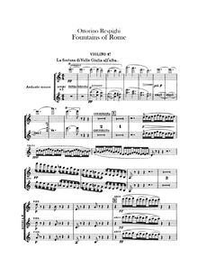 Partition violons I, Le Fontane di Roma, Fountains of Rome, Respighi, Ottorino