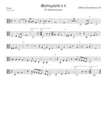 Partition viole de basse, alto clef, Madrigaletti, Ferrabosco Jr., Alfonso par Alfonso Ferrabosco Jr.