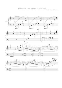 Partition complète, Romance pour Piano et cordes, Feicui 翡翠, Isida, Kazue Rockzaemon par Kazue Rockzaemon Isida