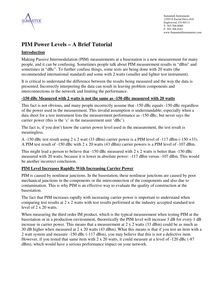 PIM Power Levels – A Brief Tutorial