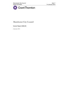 Report on Grants 2008-09 to Audit Committee 14 January 2010
