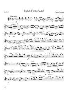 Partition violon 1, Petite , Debussy, Claude