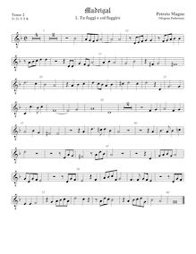 Partition ténor viole de gambe 2, octave aigu clef, Madrigali a 5 Voci, Libro 2