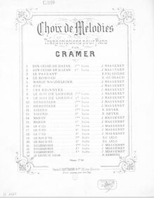 Partition complète, Choix de mélodies sur  Le rêve , Cramer, Henri (fl. 1890)