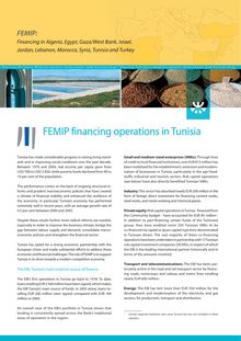 FEMIP financing operations in Tunisia