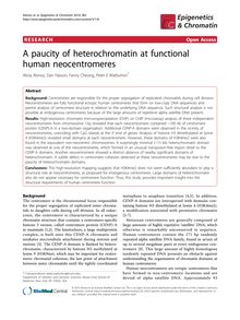 A paucity of heterochromatin at functional human neocentromeres