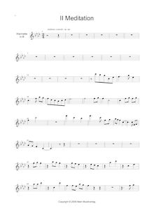 Partition , Meditation, clarinette Sonata, E flat minor, Zintl, Frank par Frank Zintl