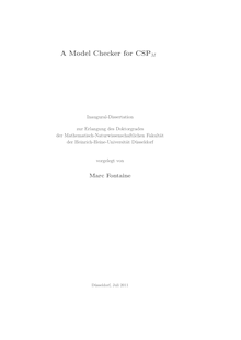 Ein Modelchecker für CSP-M [Elektronische Ressource] / Marc Fontaine