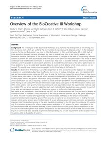 Overview of the BioCreative III Workshop