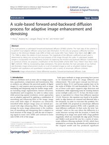 A scale-based forward-and-backward diffusion process for adaptive image enhancement and denoising