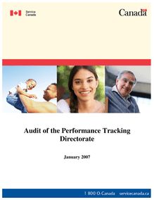 Audit of the Performance Tracking Directorate E web 
