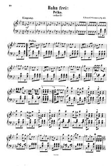 Partition complète (scan), Bahn frei!, Op.45, Polka, Strauss, Eduard
