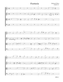 Partition Fantasia, VdGS No.15 - partition complète (Tr Tr T B), fantaisies pour 4 violes de gambe