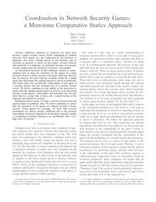 Coordination in Network Security Games: a Monotone Comparative Statics Approach