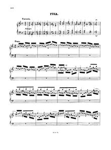 Partition complète, Fantasia et Fugue, Fantasie und Fuge, A minor par Johann Sebastian Bach