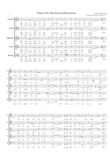 Partition complète, Pratum spirituale, det er Messer, Salmer, Motteter, som brugelig ere udi Danmark og Norge, komponerede med 5 Stemmer par Mogens Pedersøn
